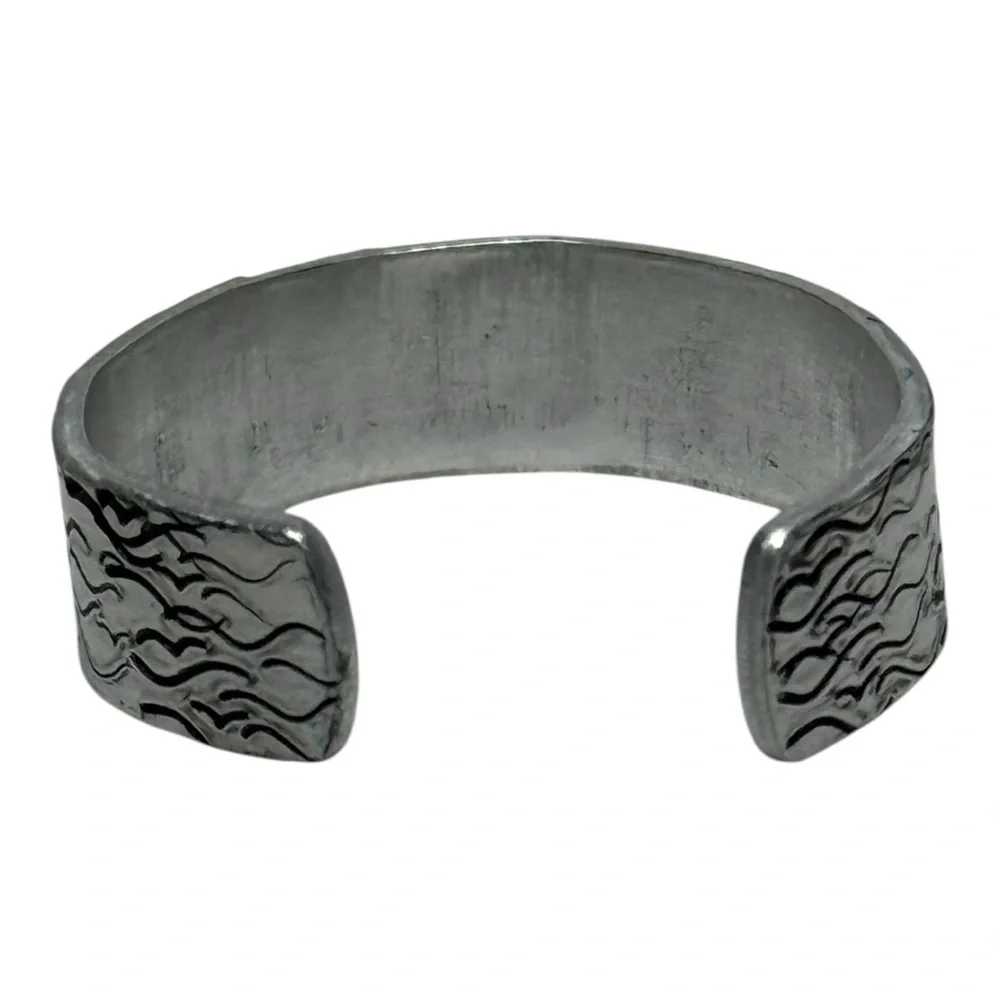 Handmade octopus in ocean silver hypoallergenic aluminum‎ adjustable cuff ring